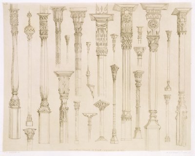 Persian and Turkish Wooden Column Designs, from 